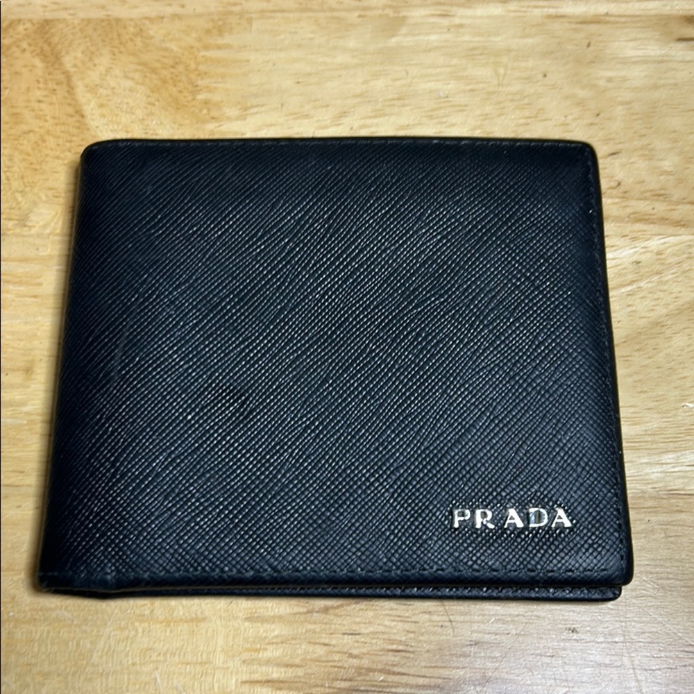 Prada Black Key Card Holder Saffiano Leather